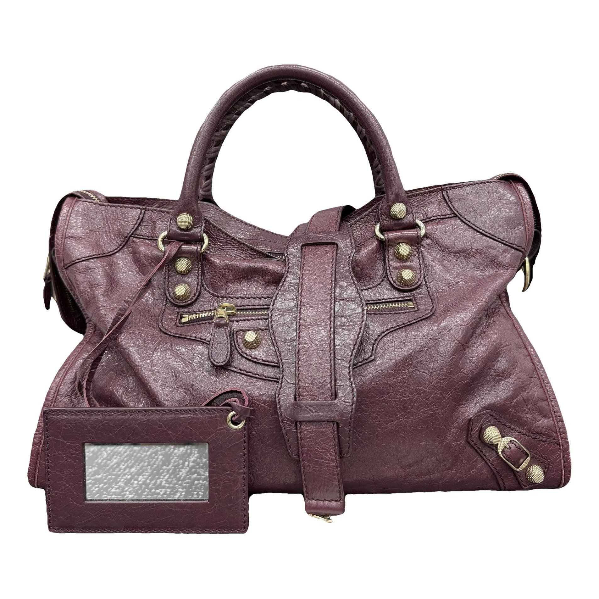 Classic Metalic leather handbag