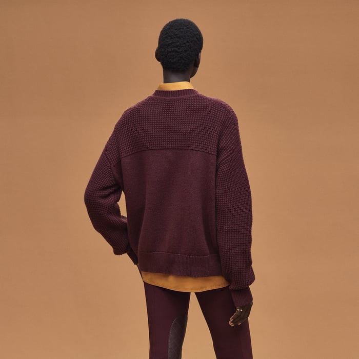 Rouge Bordeaux Cashmere Long-sleeve Sweater