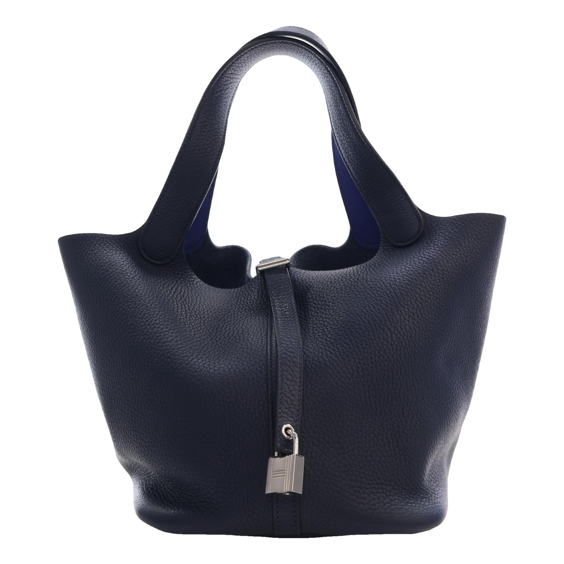 Picotin leather tote
