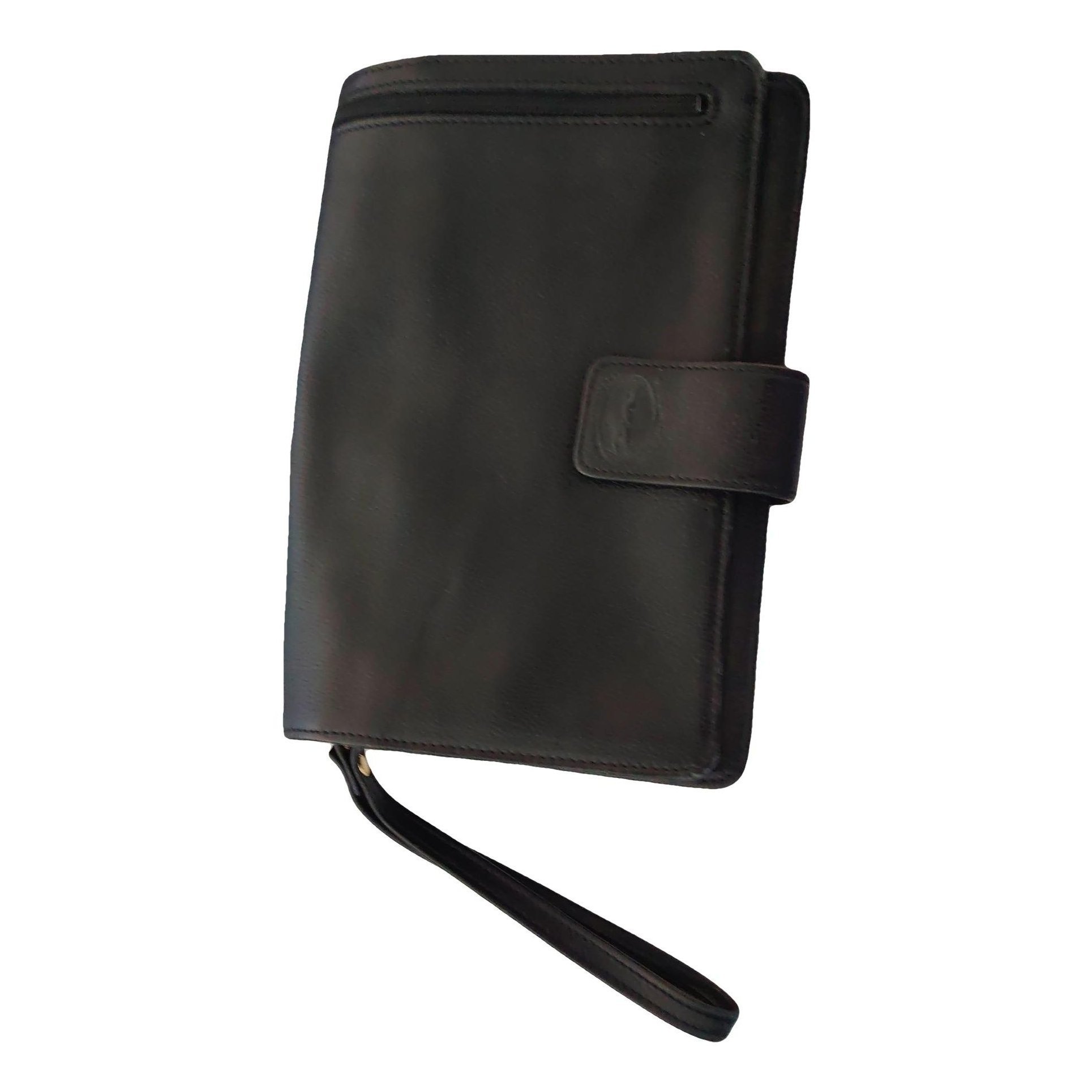 Leather clutch bag