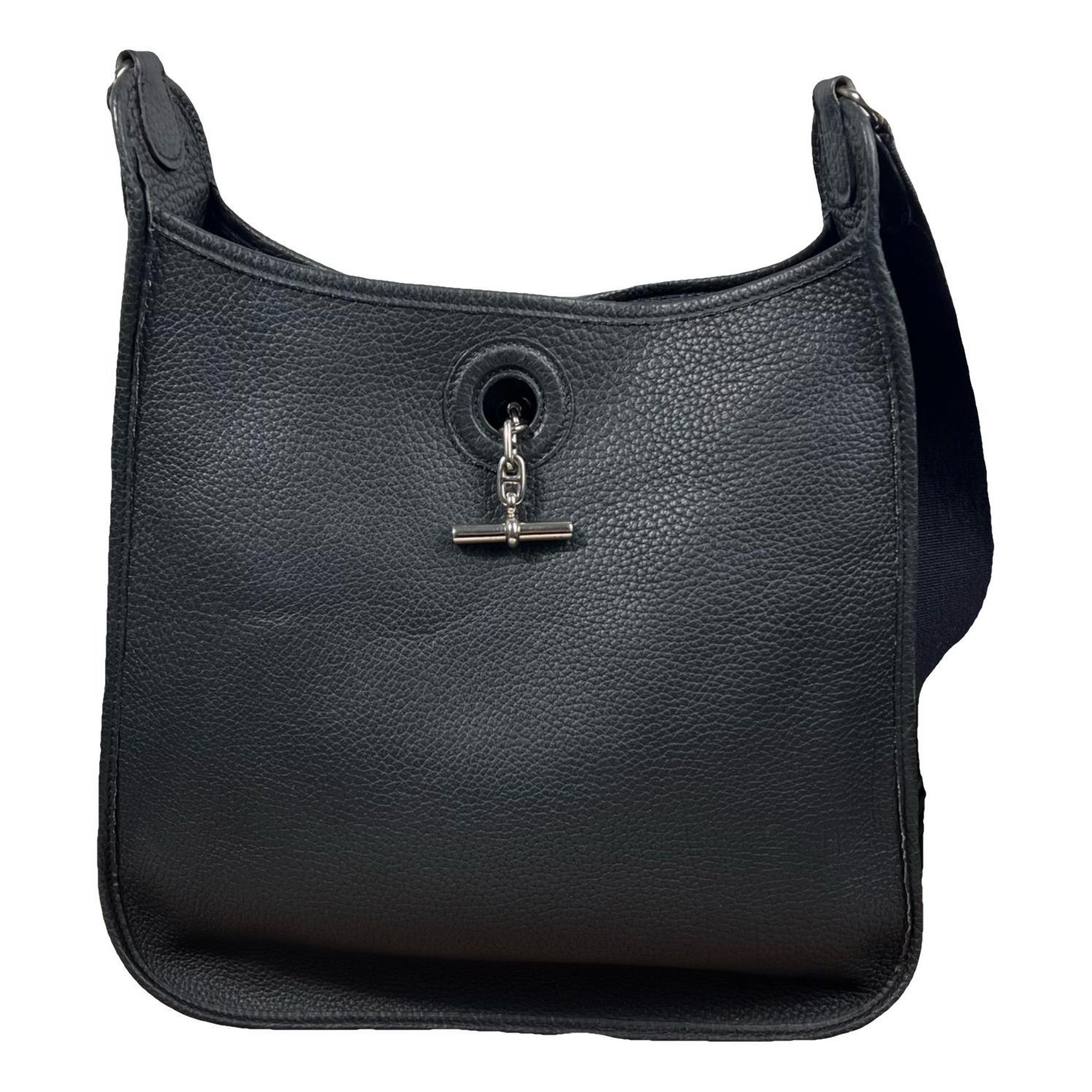 Hermes Vespa Handbag Noir Togo Leather