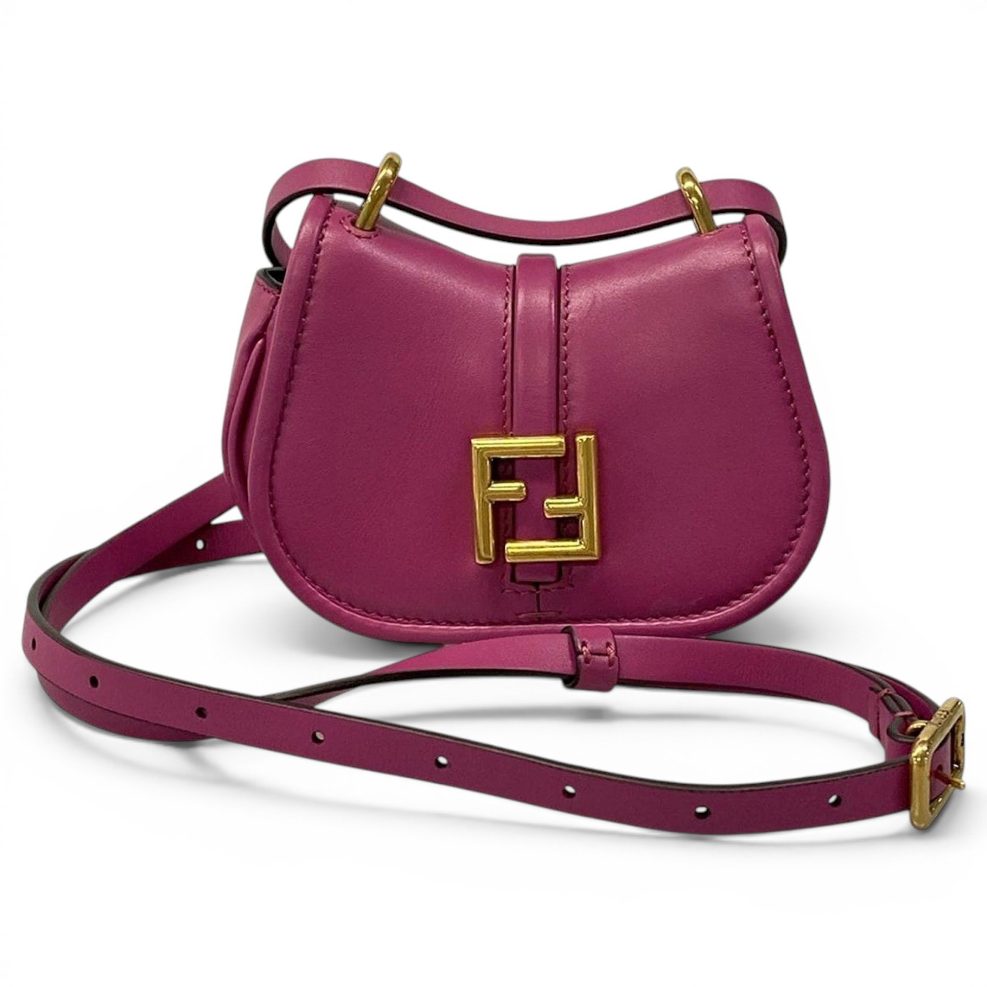 Pocket leather handbag