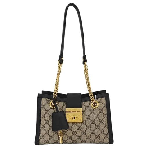 Padlock leather handbag