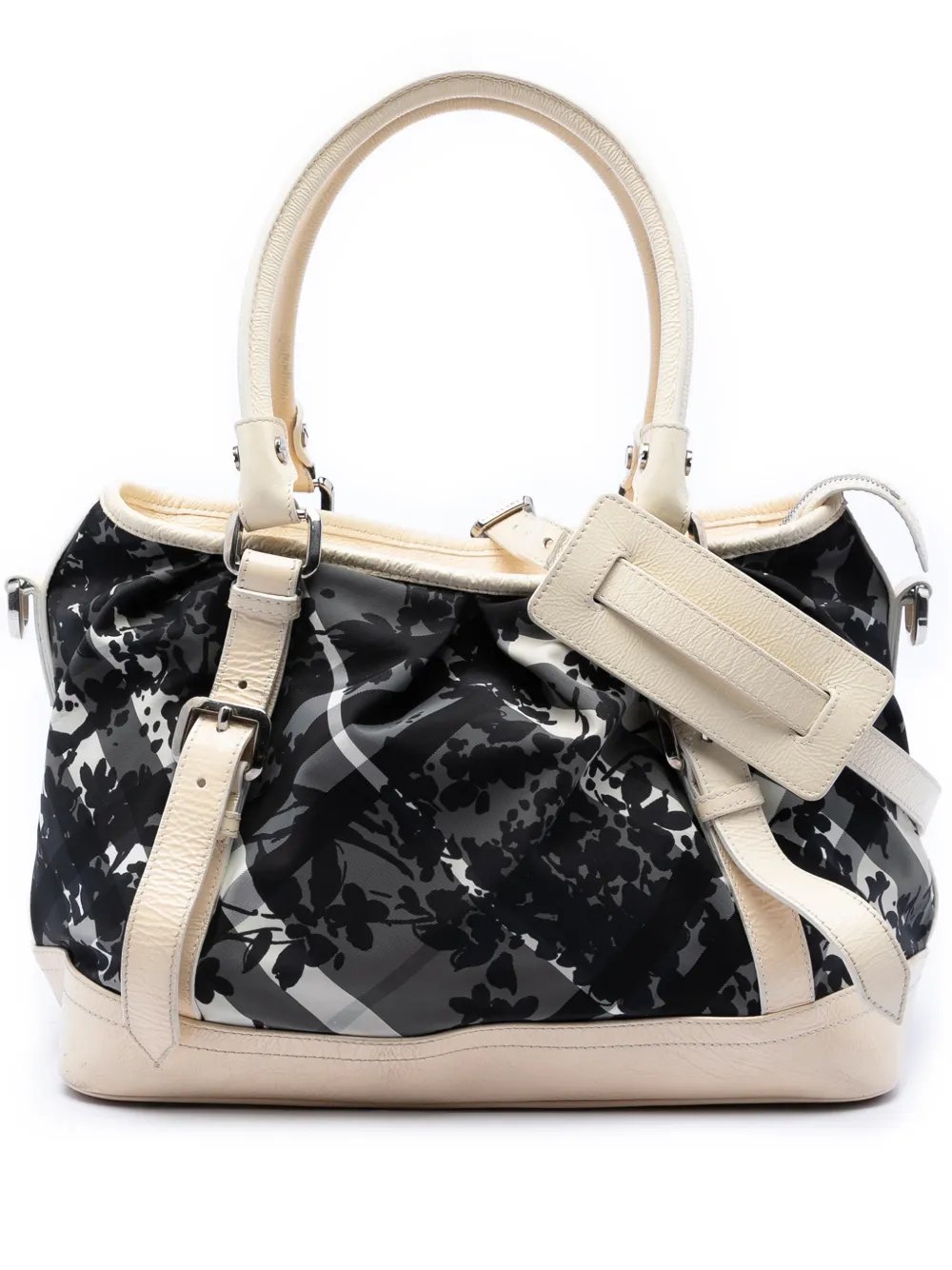 2000-2017 Floral Beat Check Nylon and Patent satchel