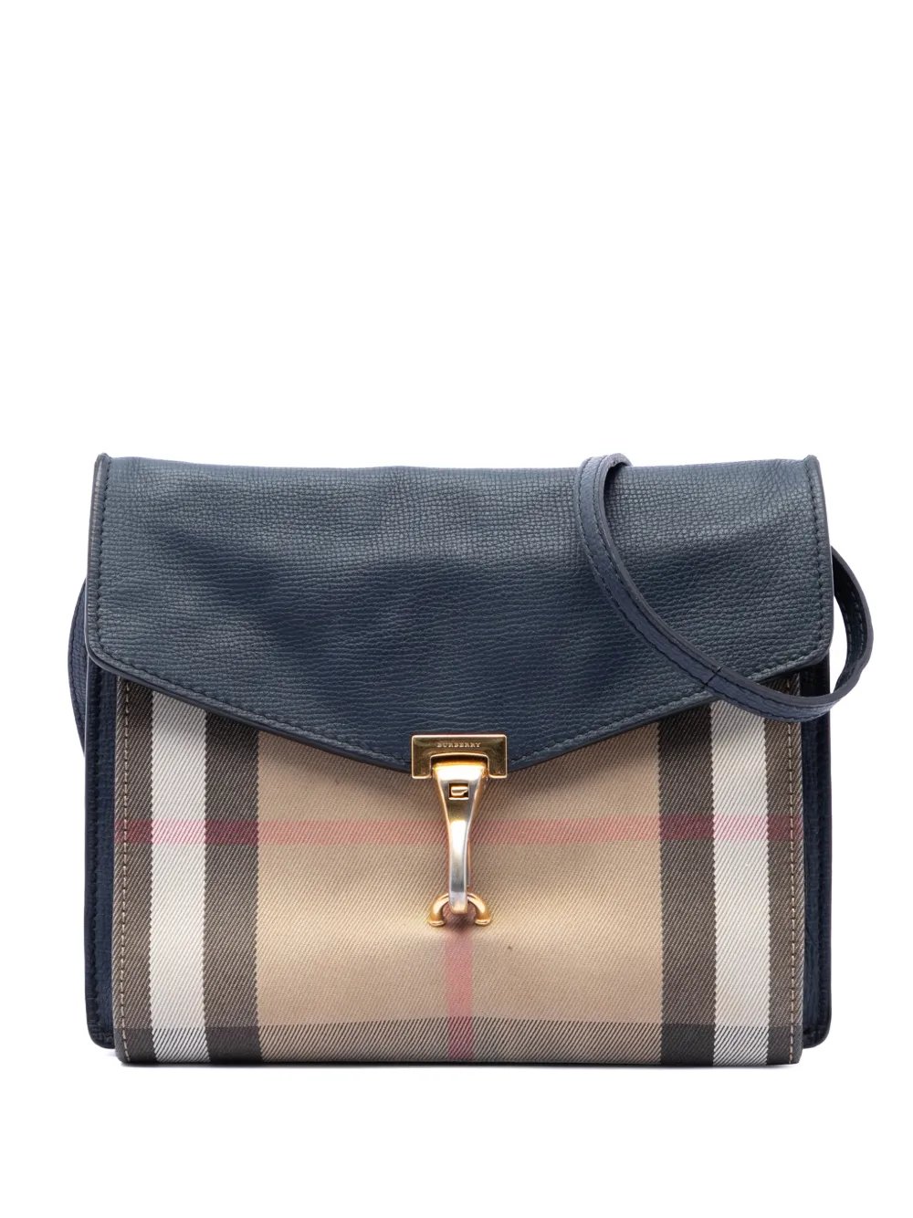 2000-2017 Small Leather and House Check Canvas Derby Macken crossbody bag