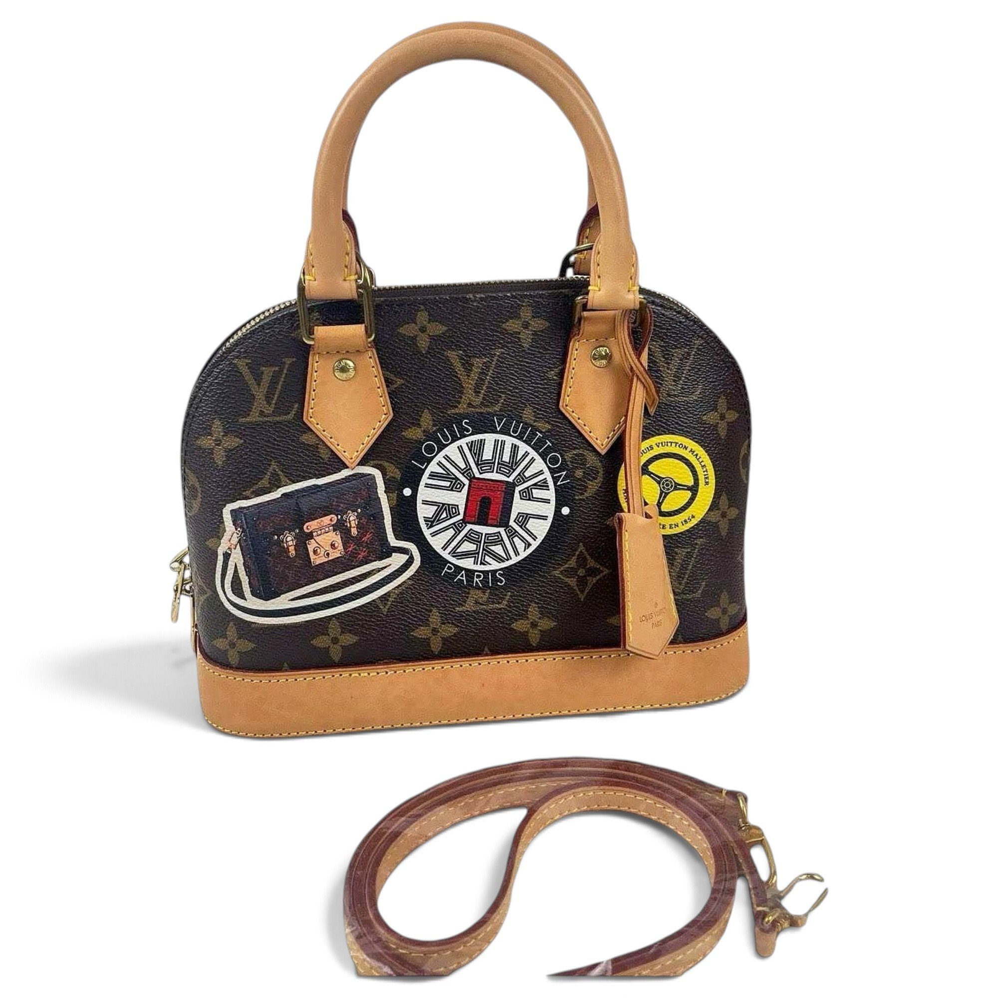 Louis Vuitton Alma BB leather handbag