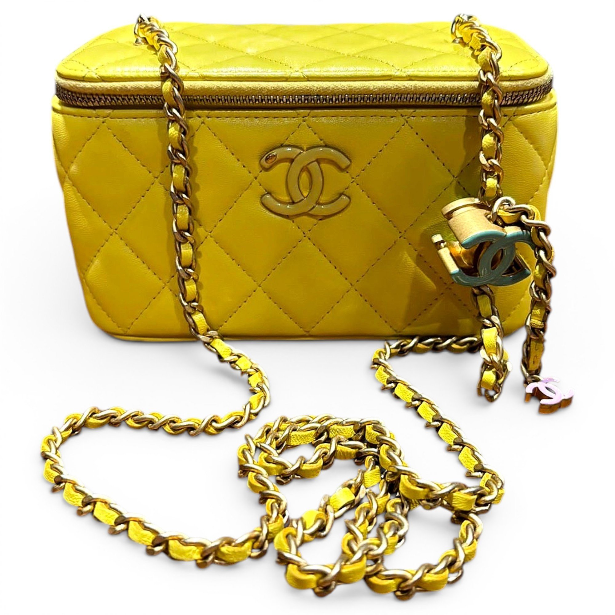 Vanity leather handbag