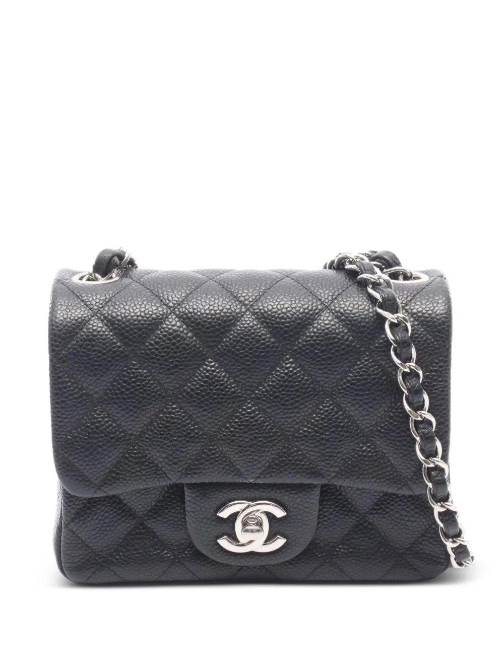 2014-2015 mini Square Flap quilted CC turn-lock crossbody bag