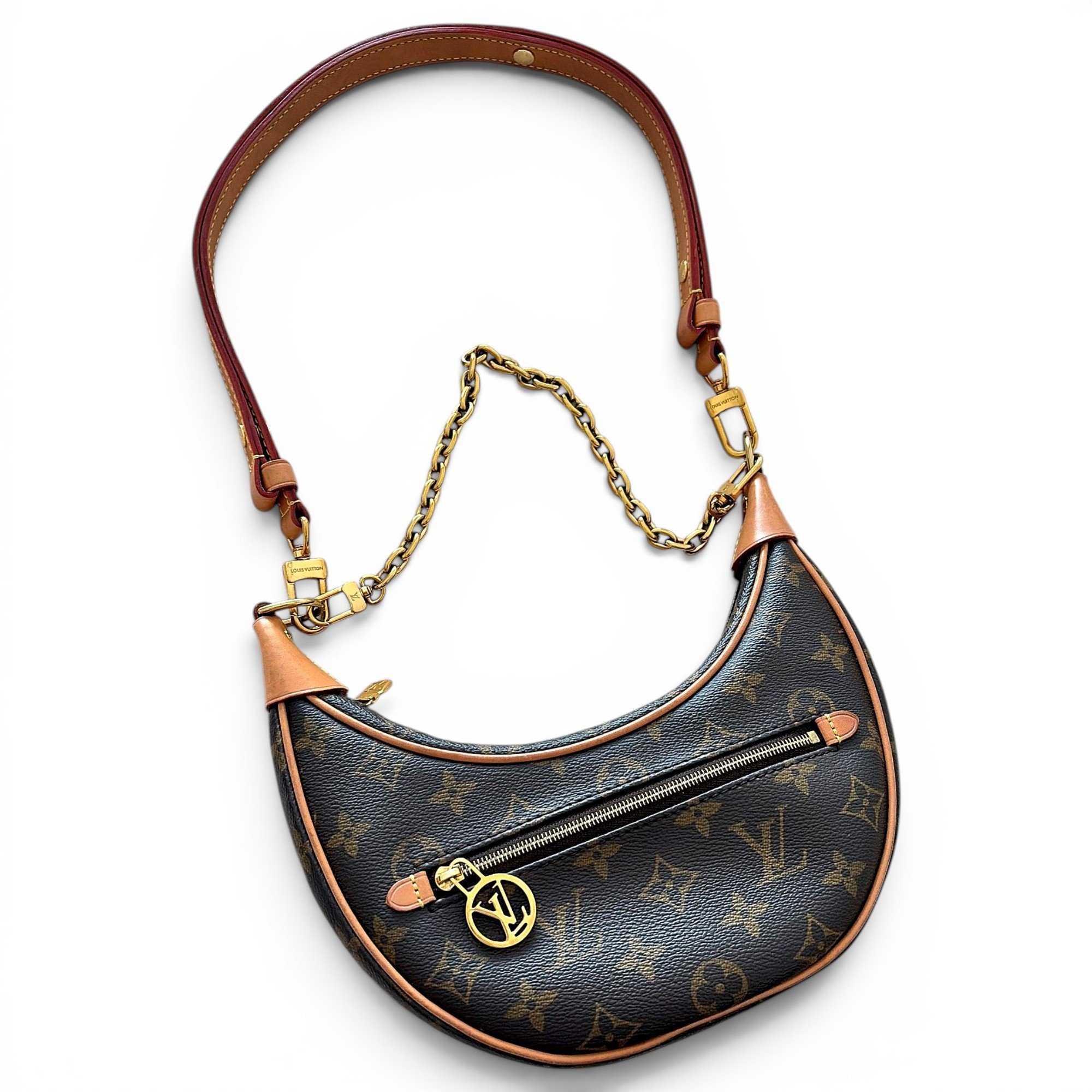 Loop leather handbag