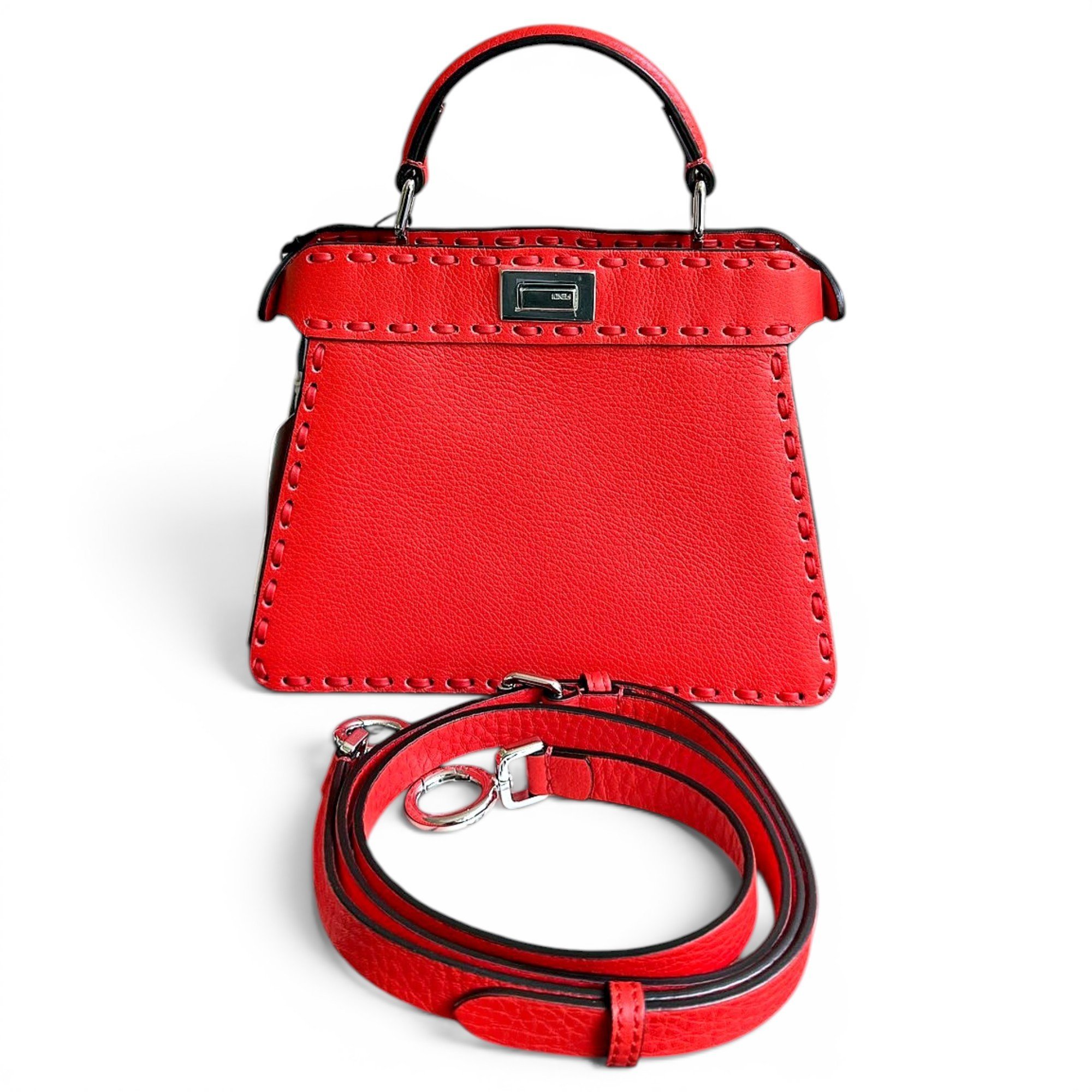 Peekaboo leather handbag