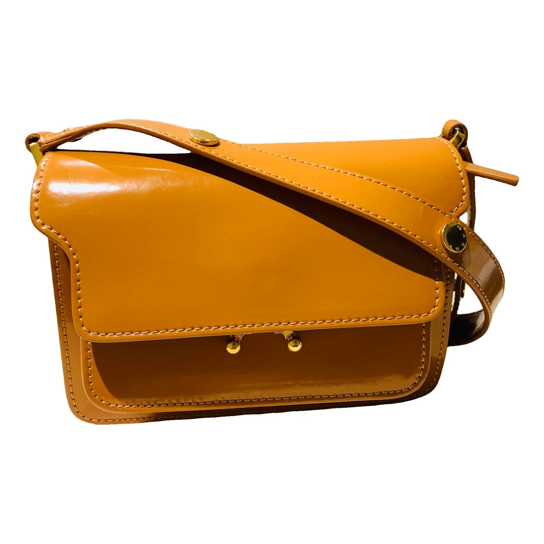 Marni Trunk patent leather crossbody bag