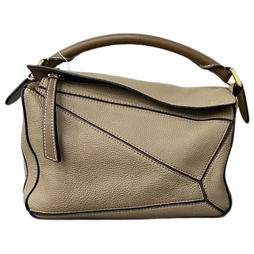 Puzzle leather handbag