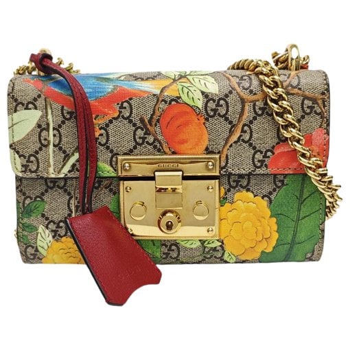 Padlock leather handbag