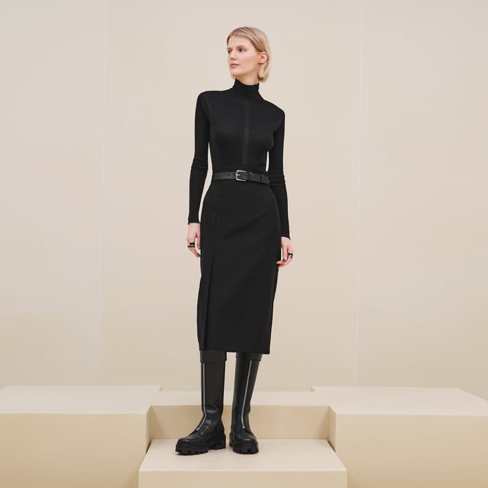 Noir High-waisted Pencil Skirt