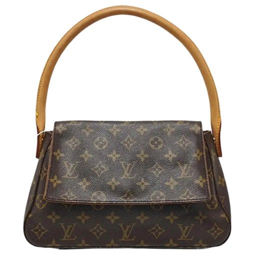 Looping leather handbag