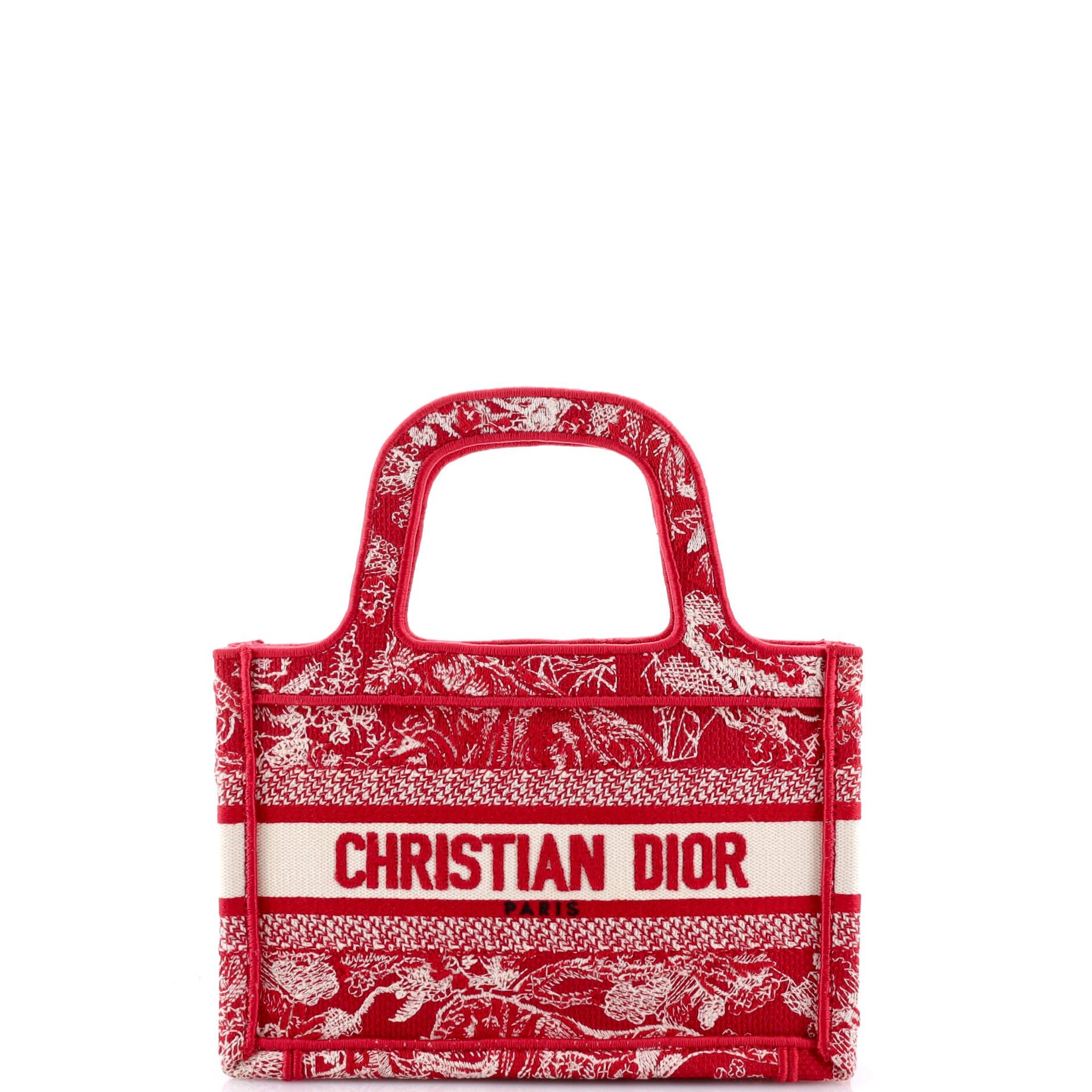Book Tote Embroidered Canvas Mini