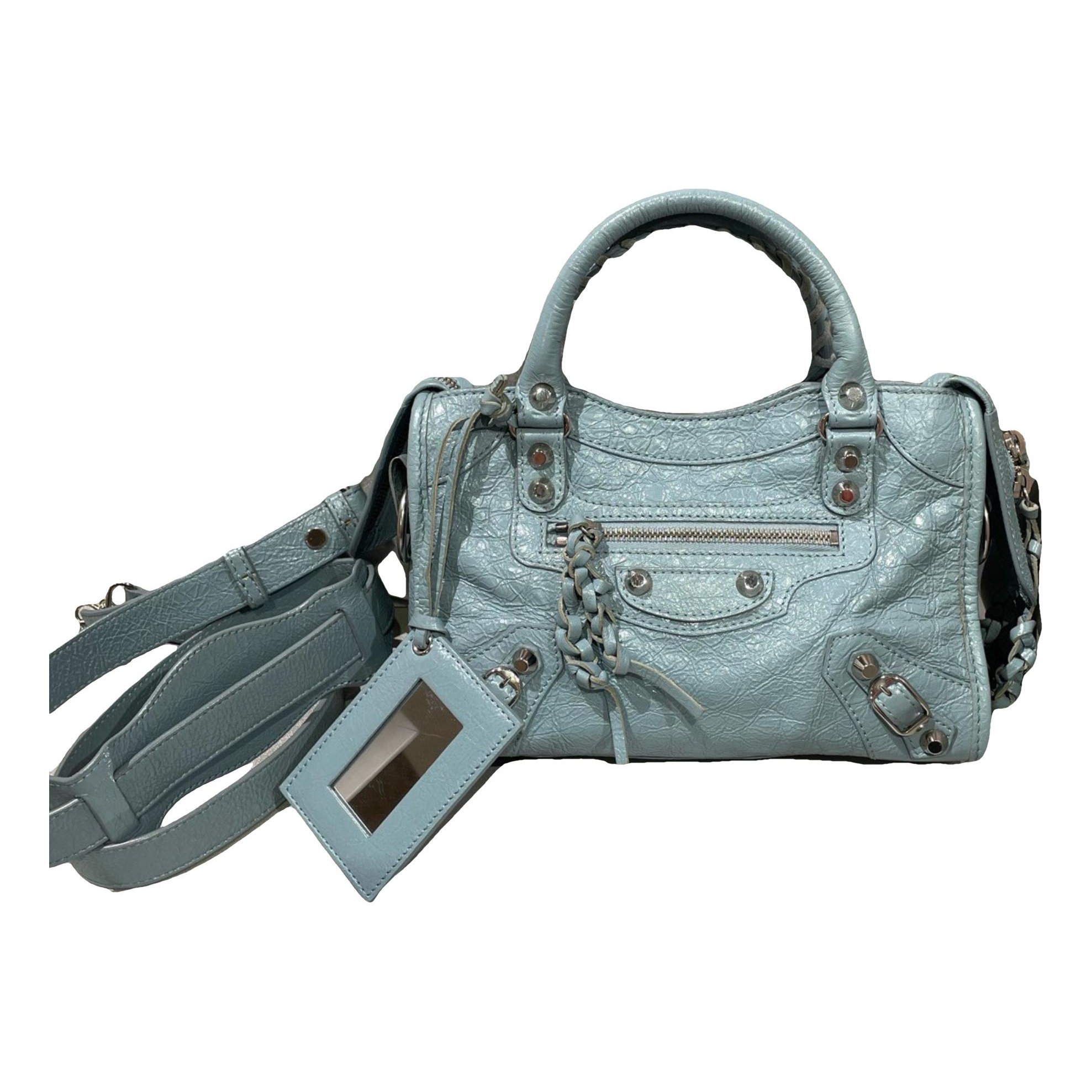 City leather handbag