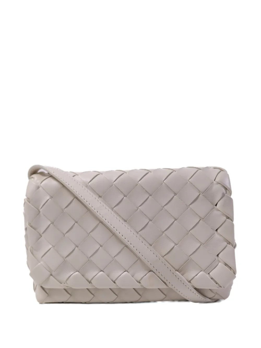 Intrecciato leather shoulder bag