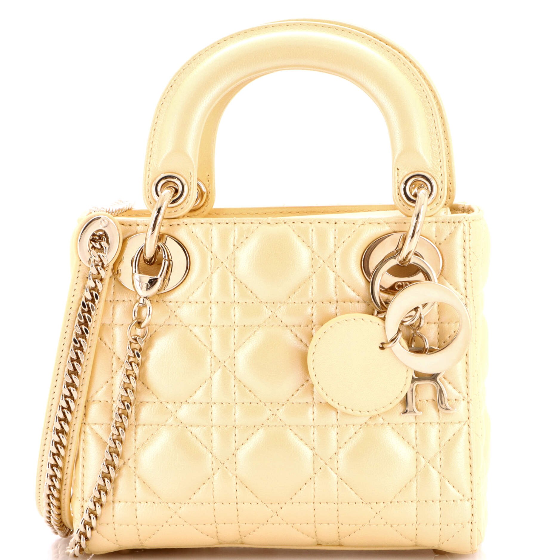 Lady Dior Chain Bag Cannage Quilt Lambskin Mini