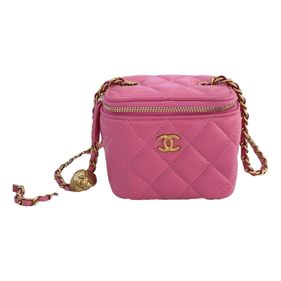 Trendy CC Vanity leather handbag