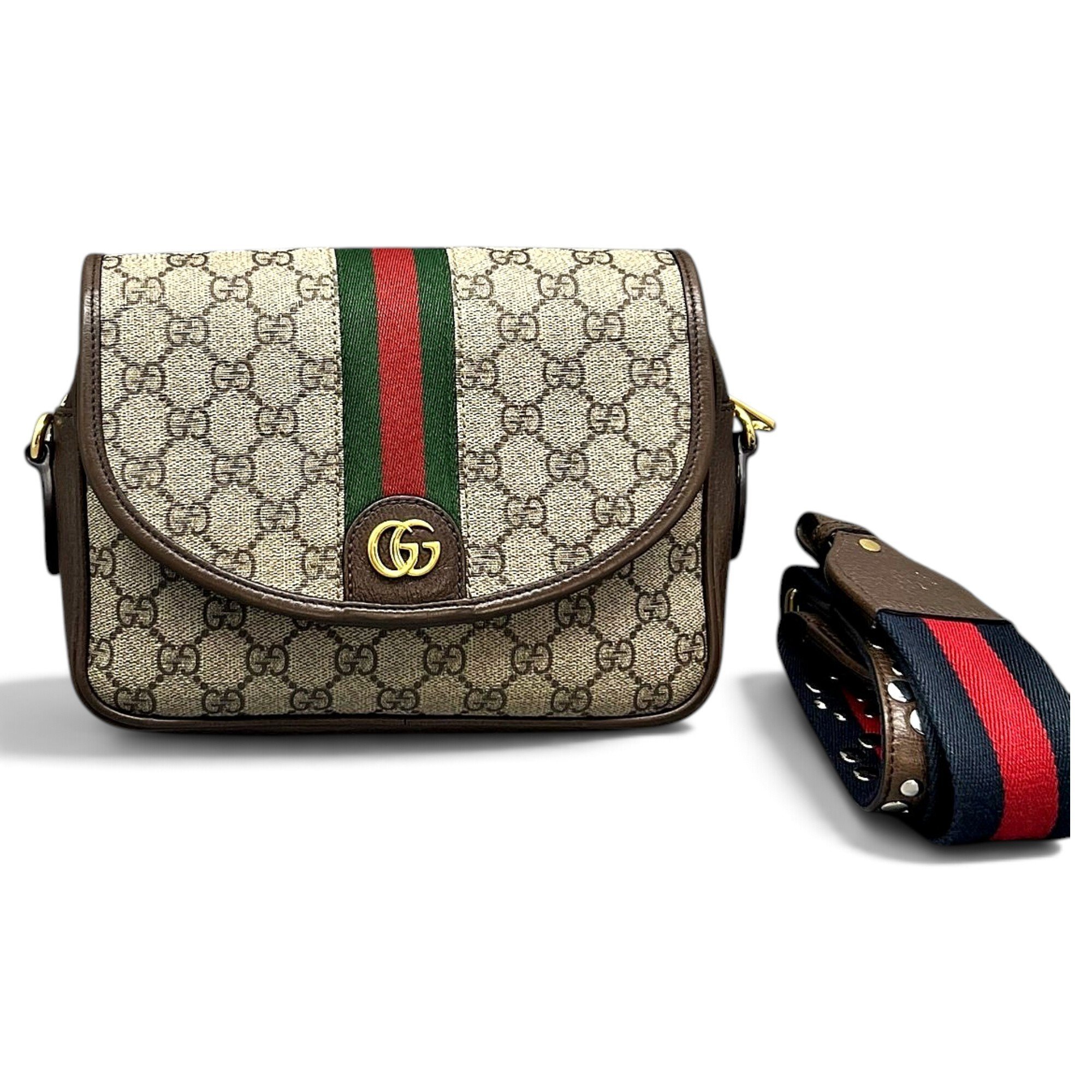 Ophidia leather crossbody bag