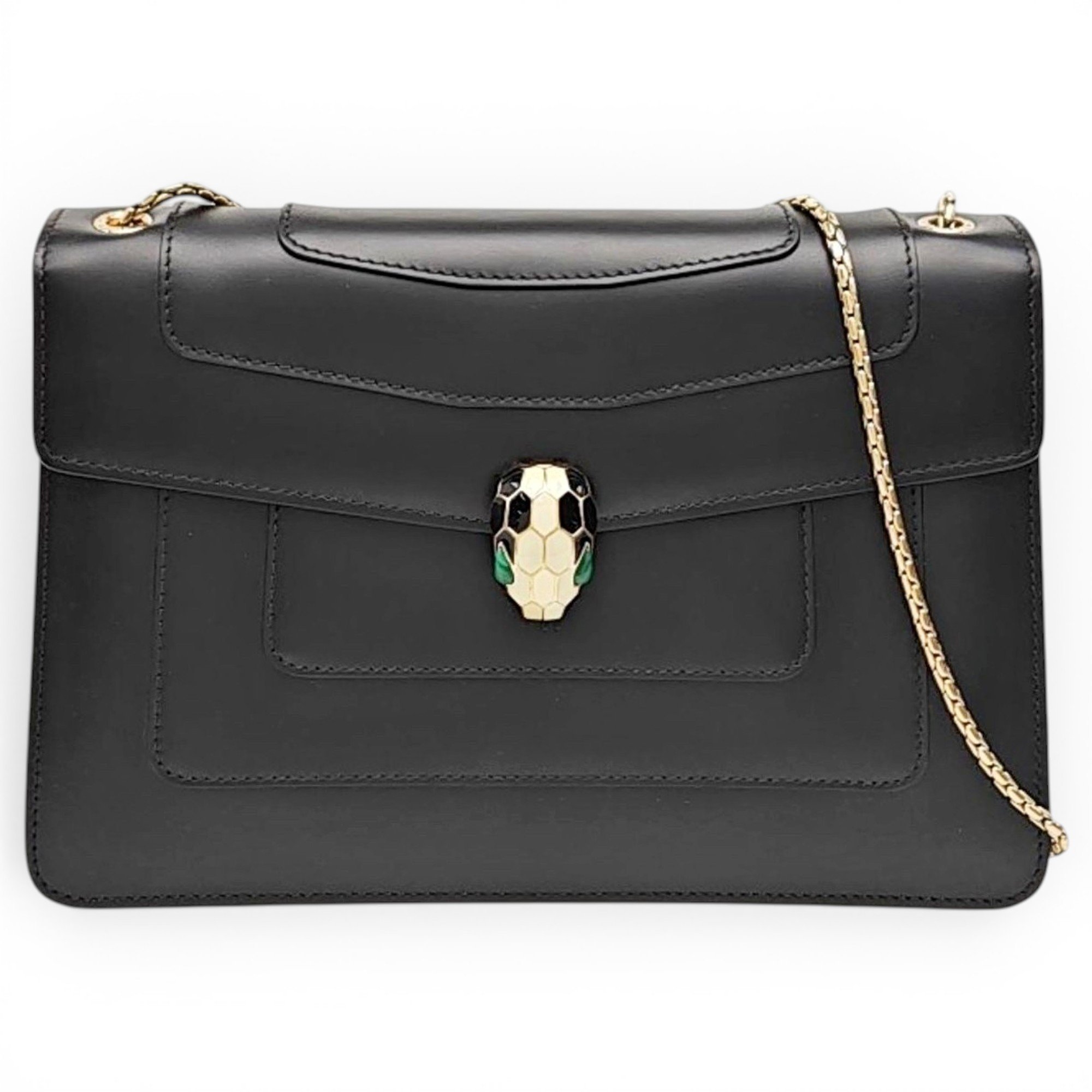 Serpenti leather handbag
