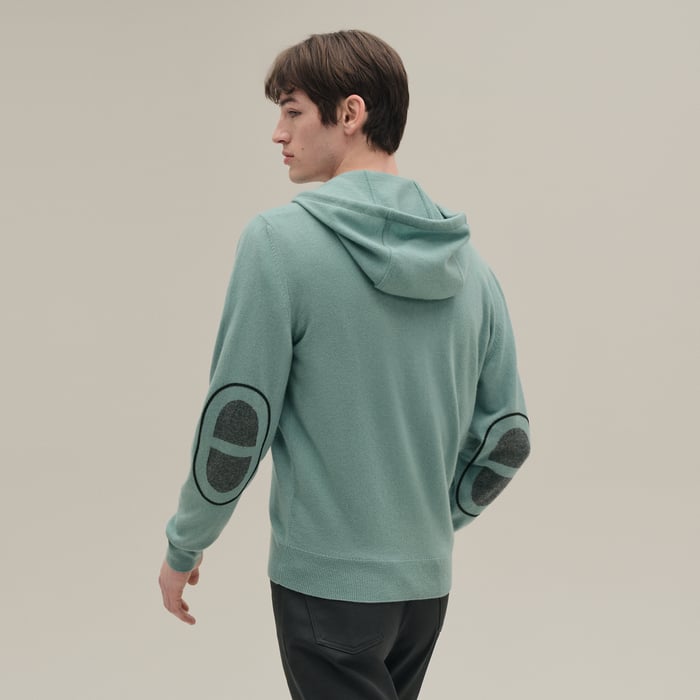 Céladon Cashmere "Maillon Chaine d'Ancre" Hooded Jacket