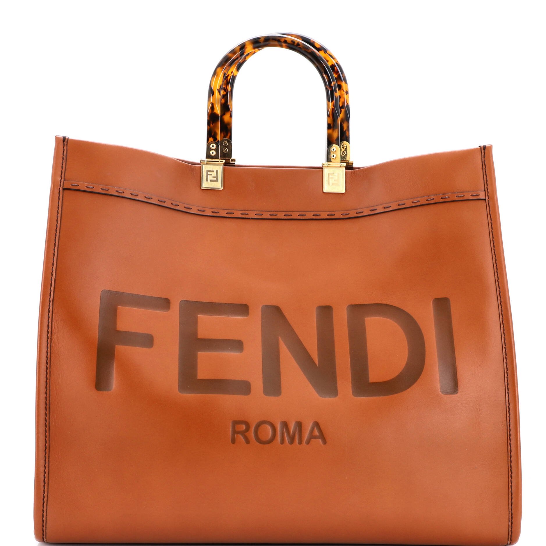 Fendi Sunshine Shopper Tote Leather Large