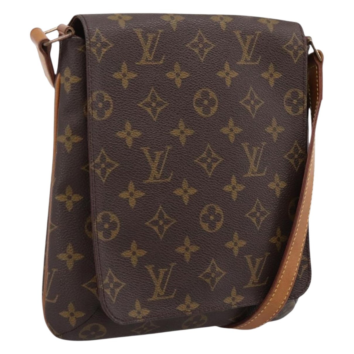 Musette cloth handbag