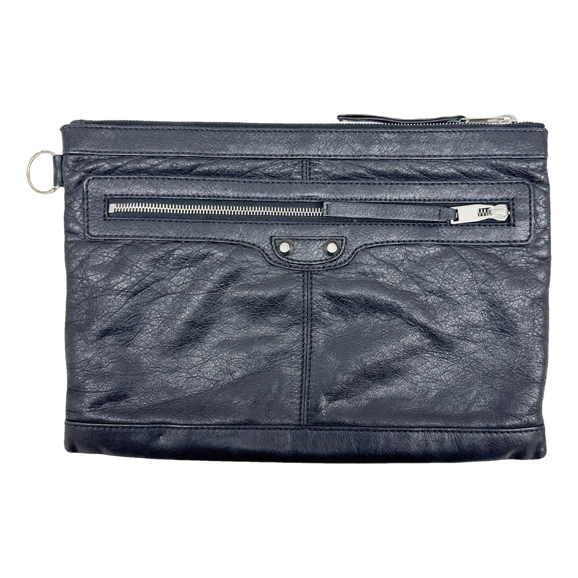 City Clip leather clutch bag