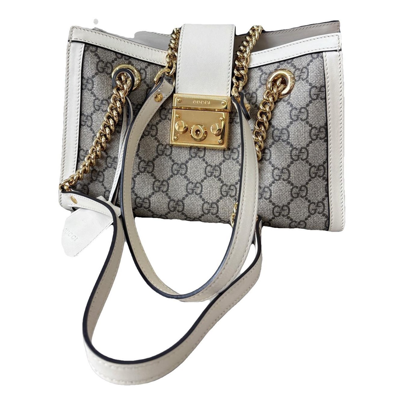 Padlock leather handbag
