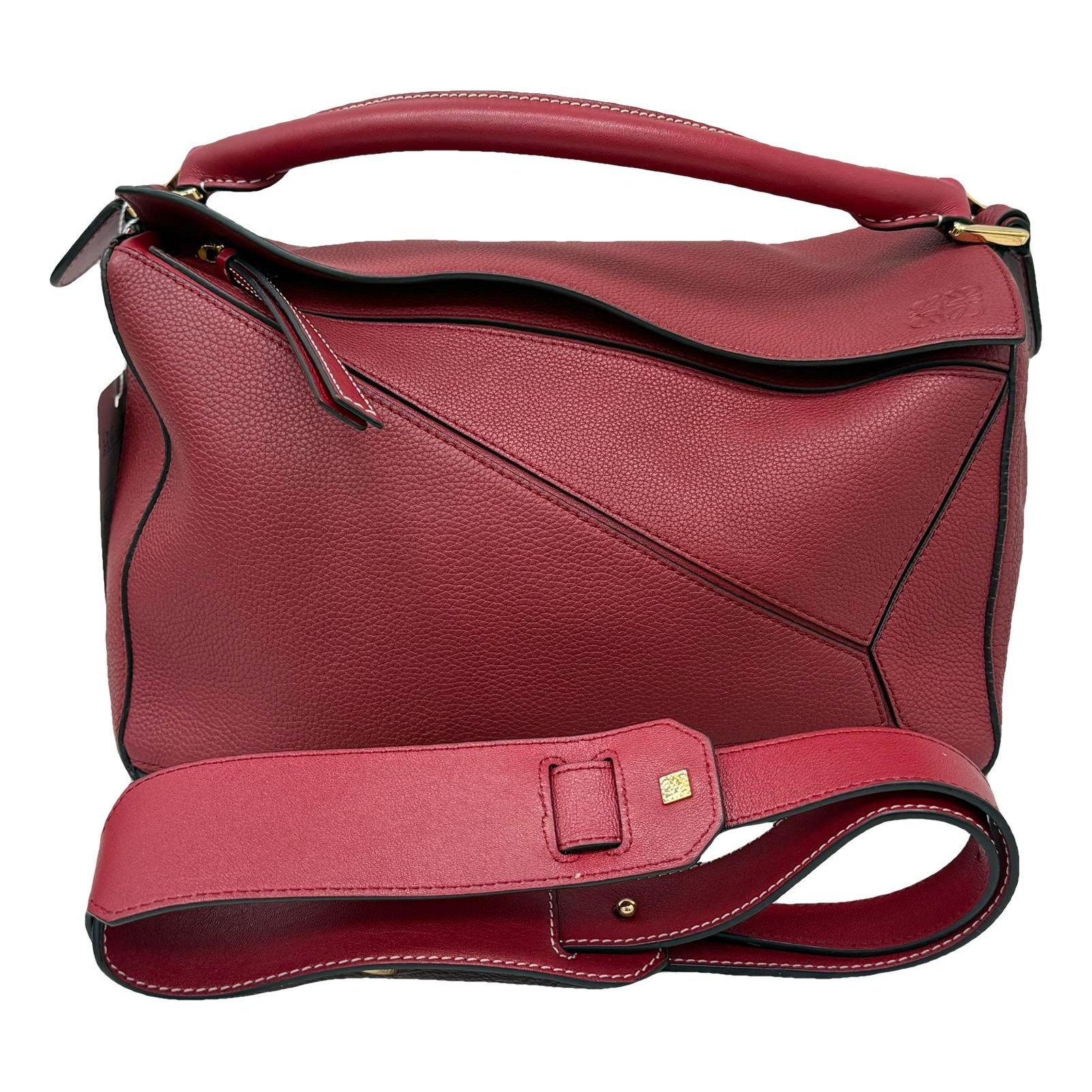 Puzzle leather handbag