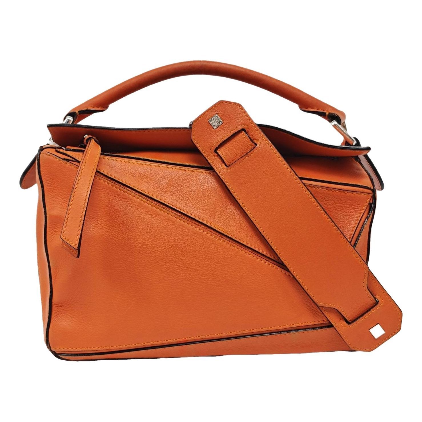 Puzzle leather handbag