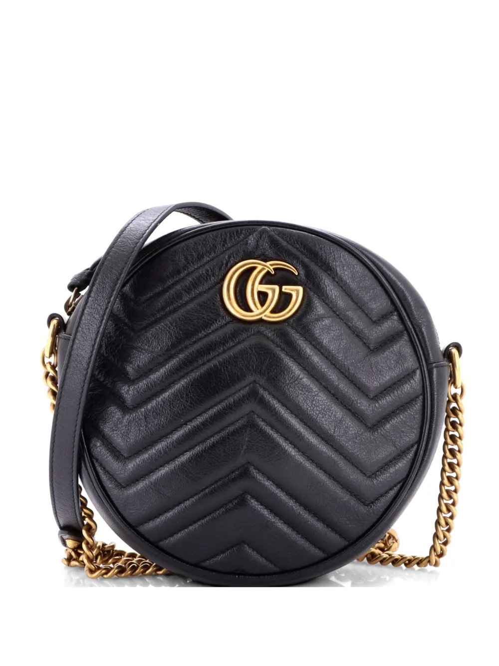 GG Marmont Round Shoulder Bag Matelasse Leather Mini crossbody bag