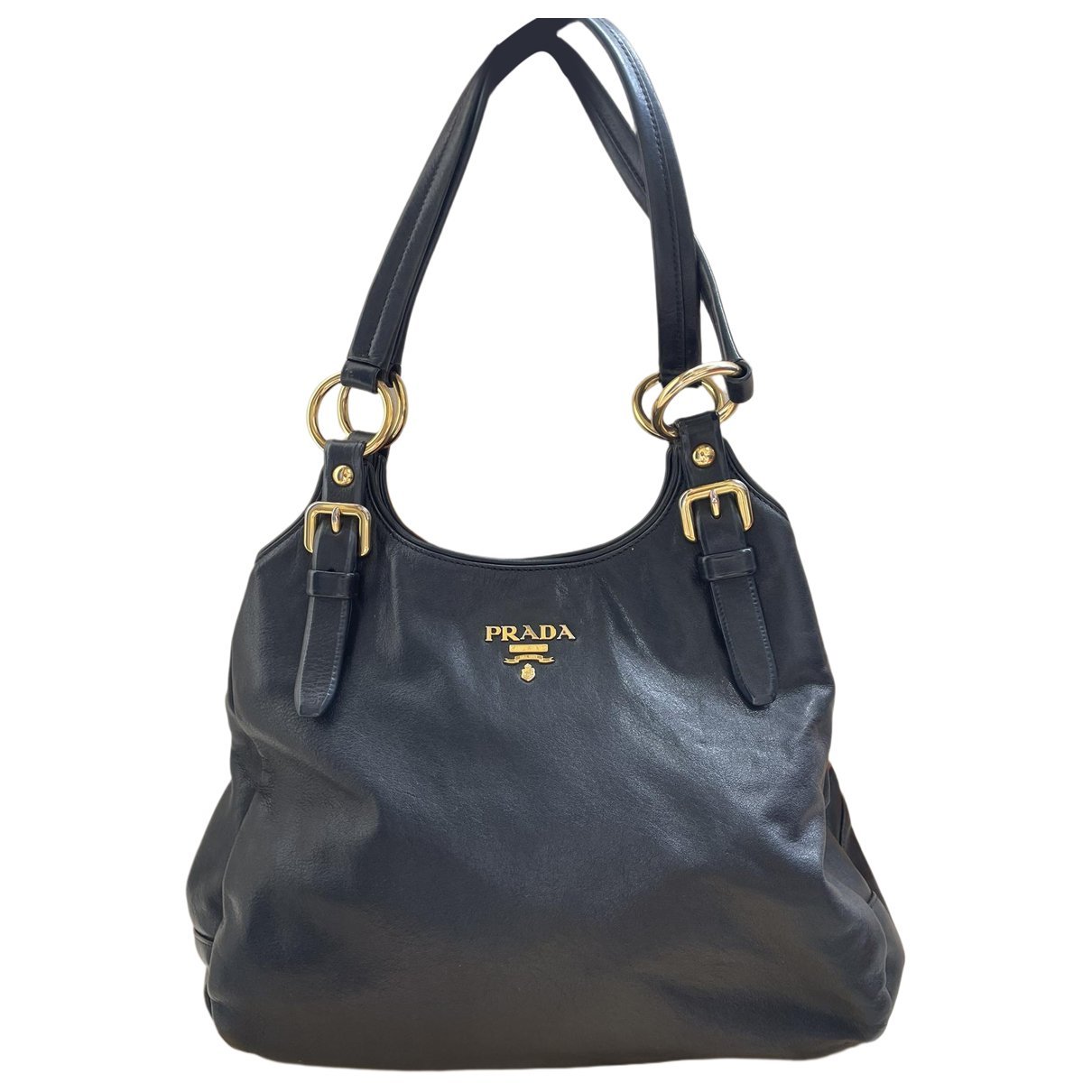 Prada Buckle leather tote