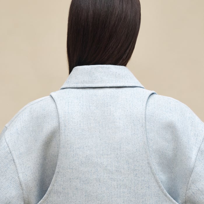 Bleu Trench Modular Cashmere Coat