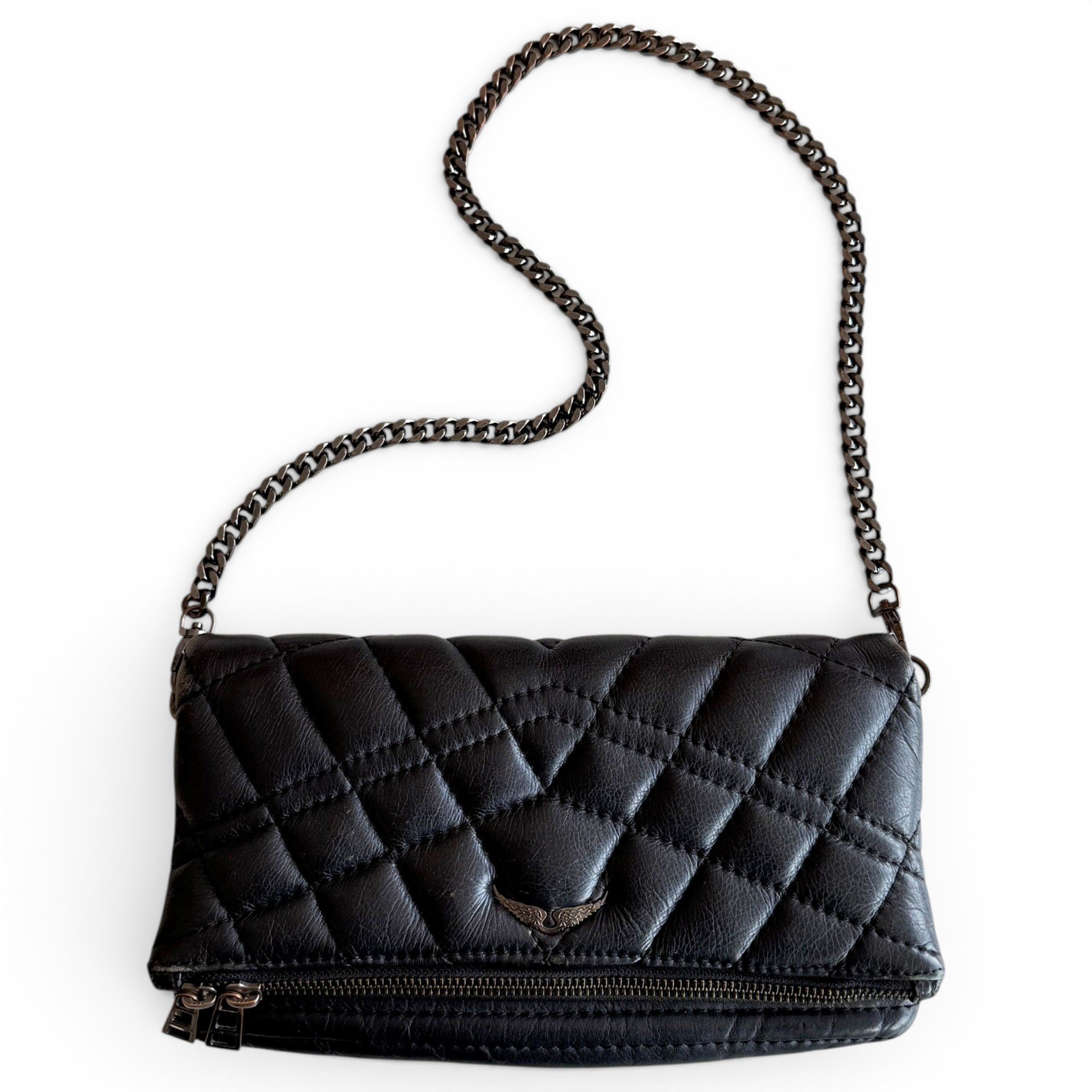 Rock leather crossbody bag