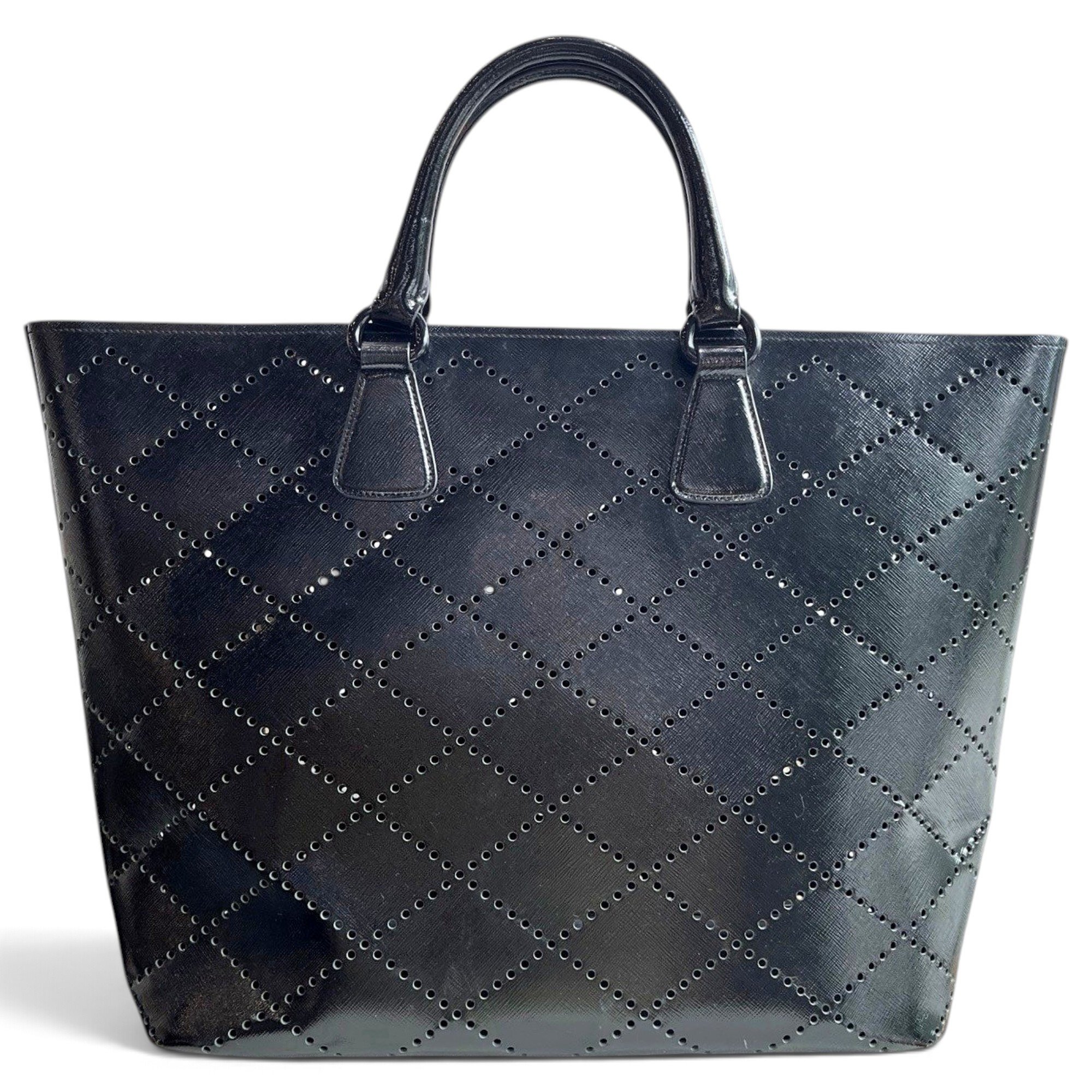 Patent leather tote