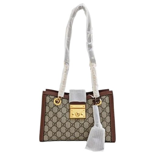 Padlock leather handbag