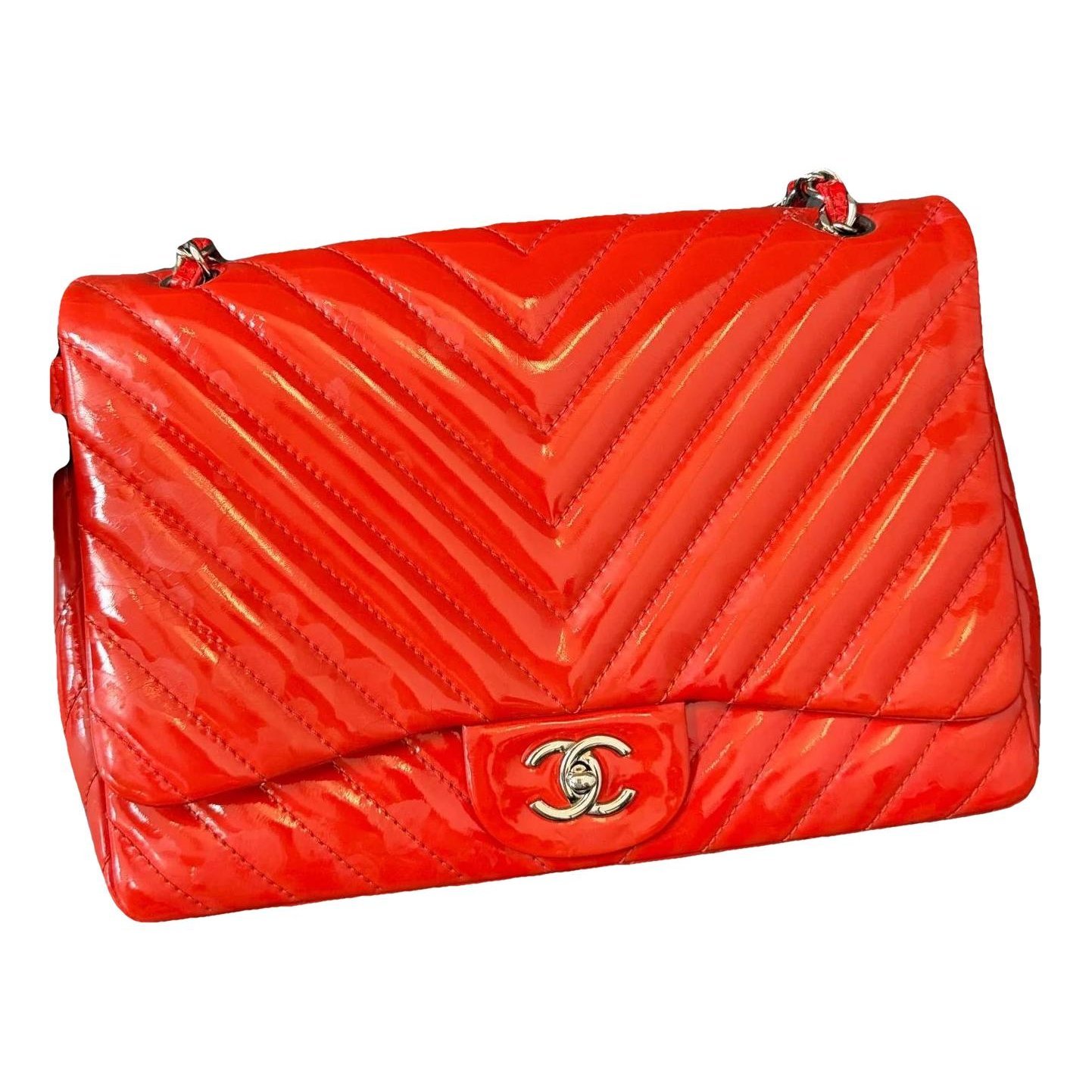 Patent leather handbag