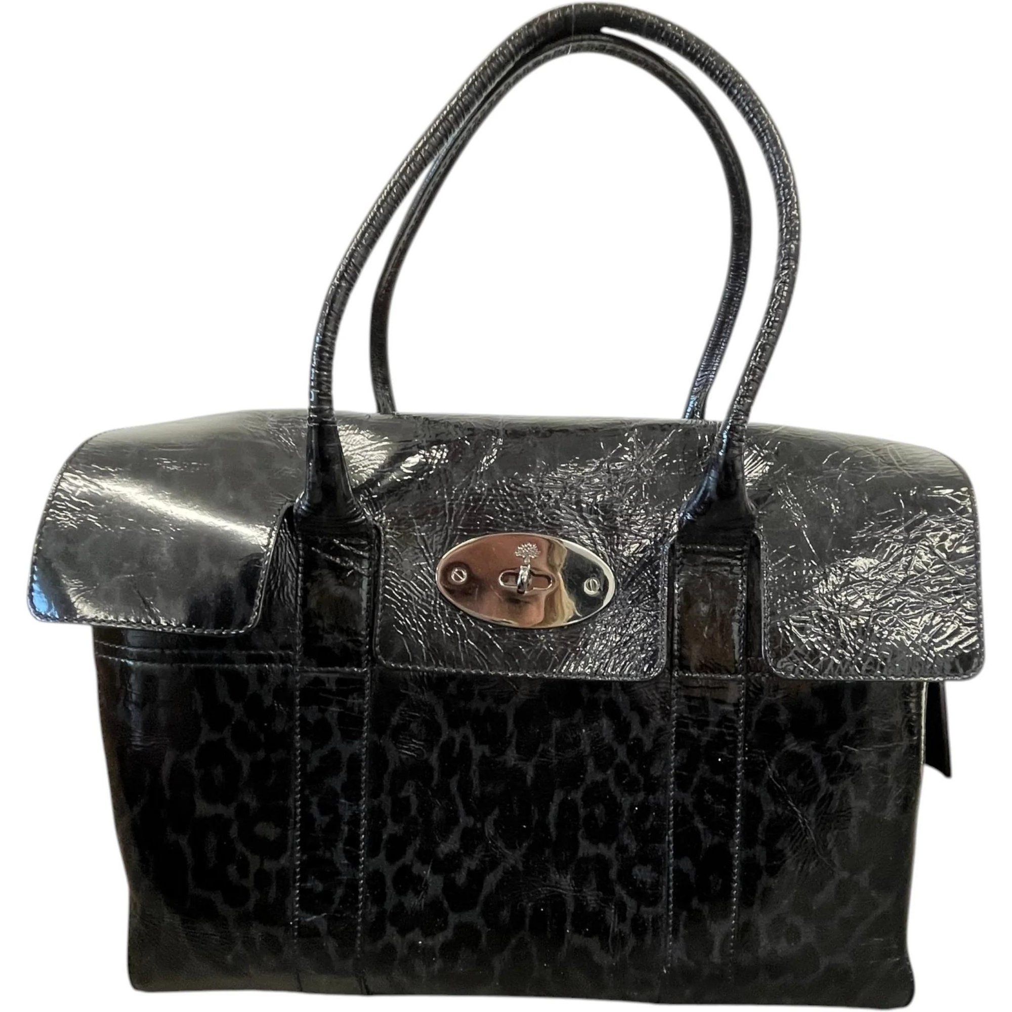 Patent leather handbag