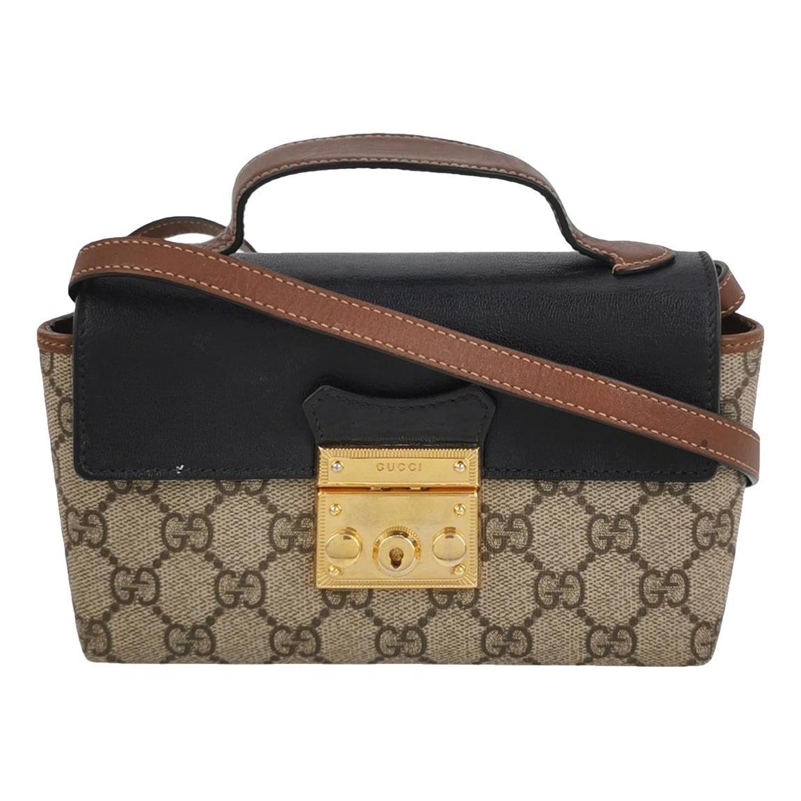 Padlock leather handbag