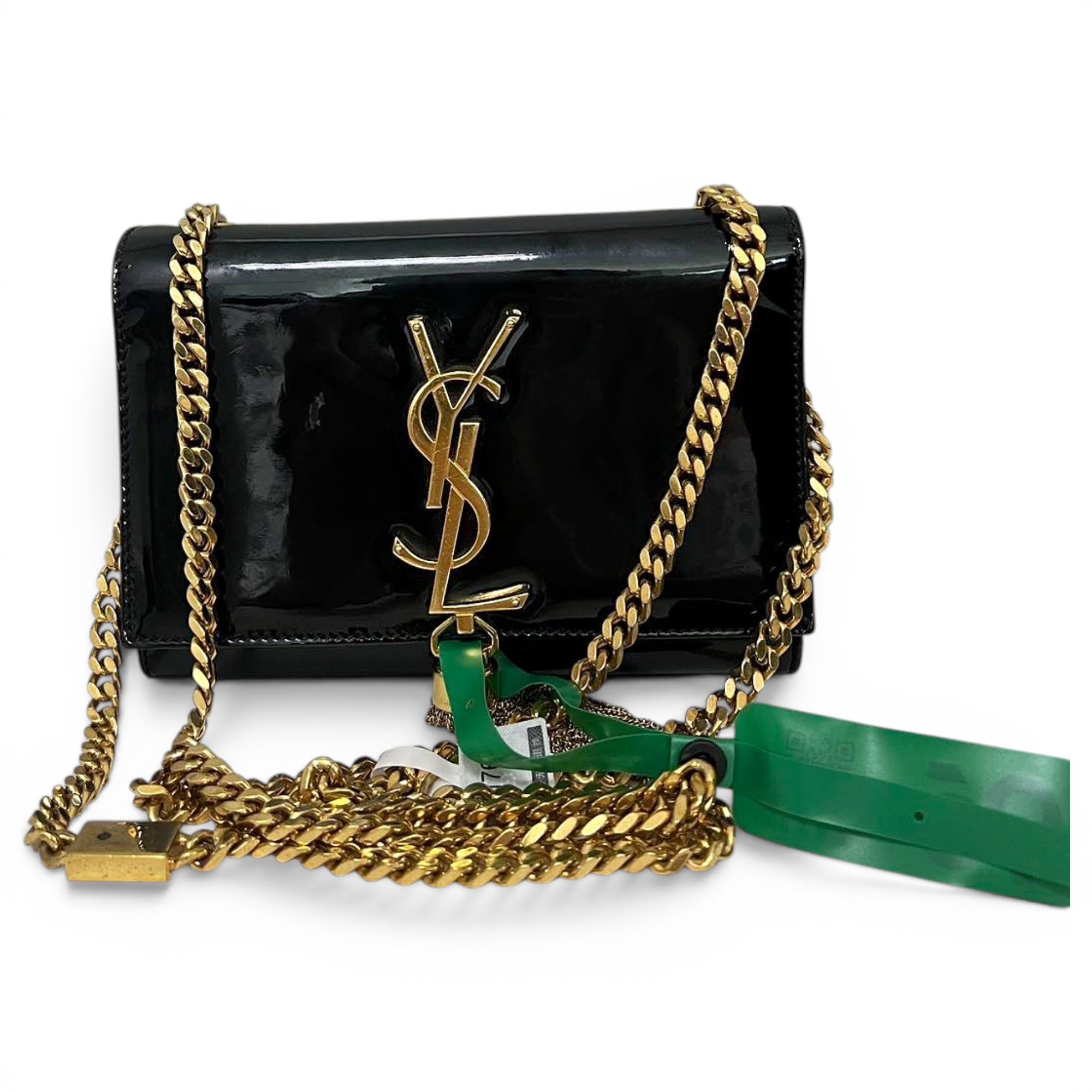 Patent leather handbag