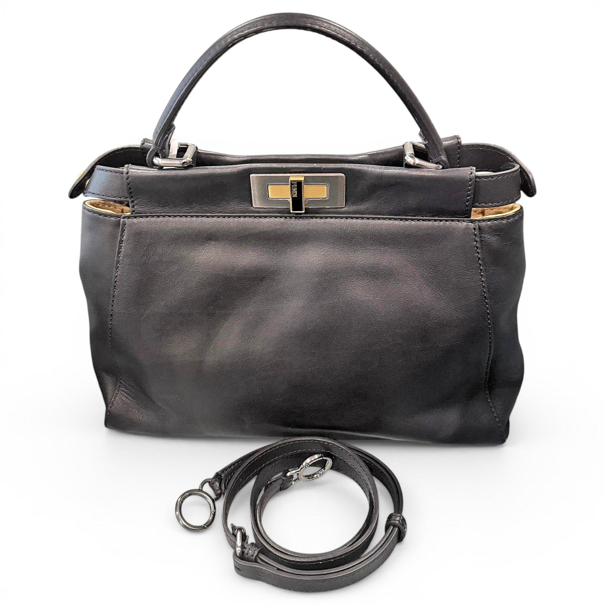Peekaboo leather handbag