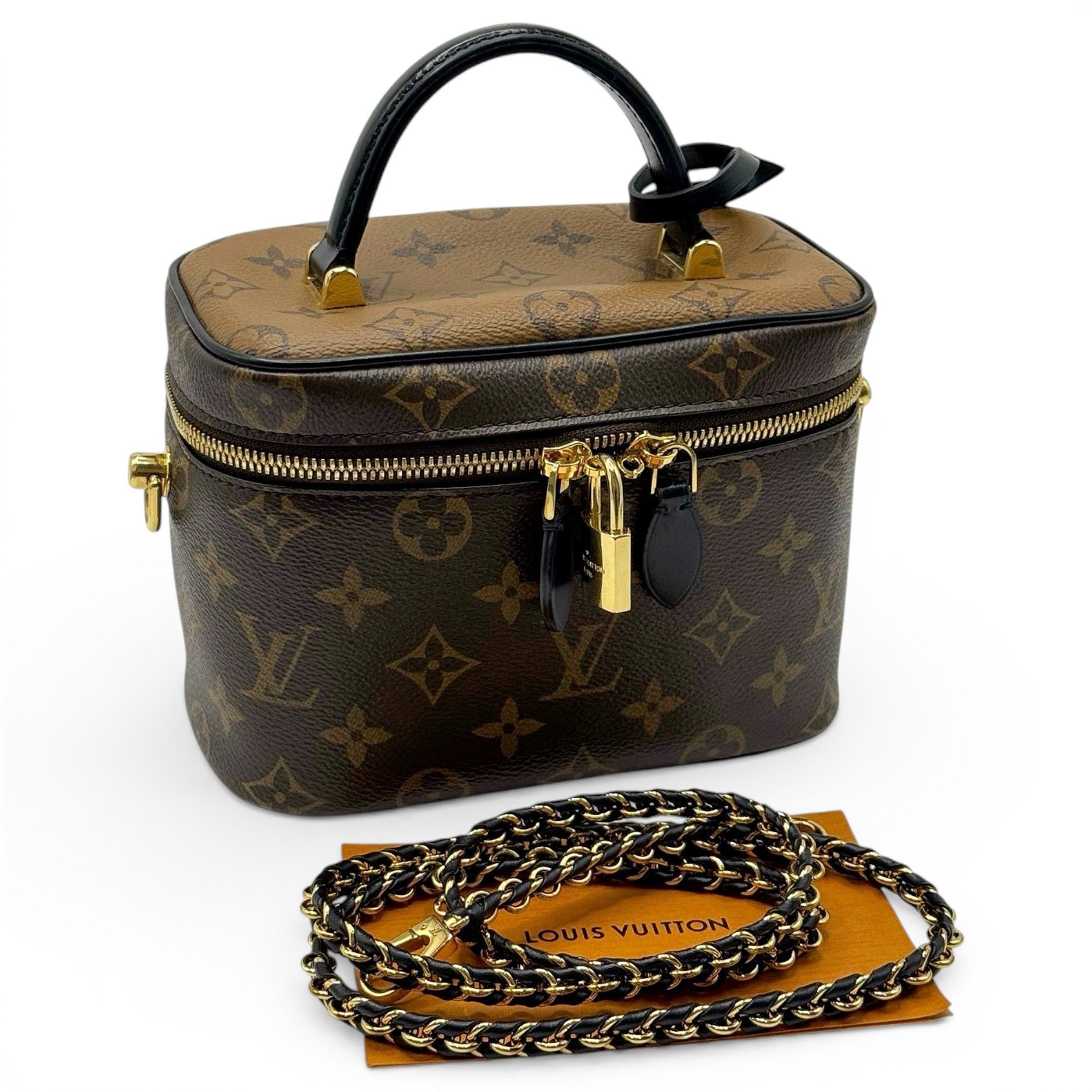 Vanity leather handbag