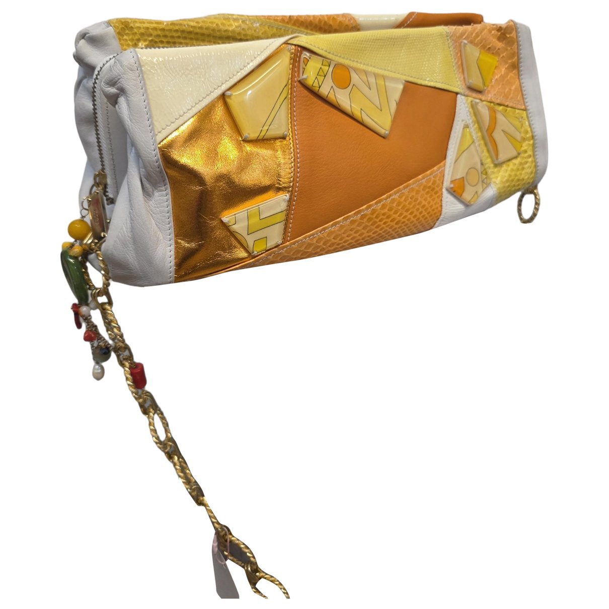 Leather clutch bag