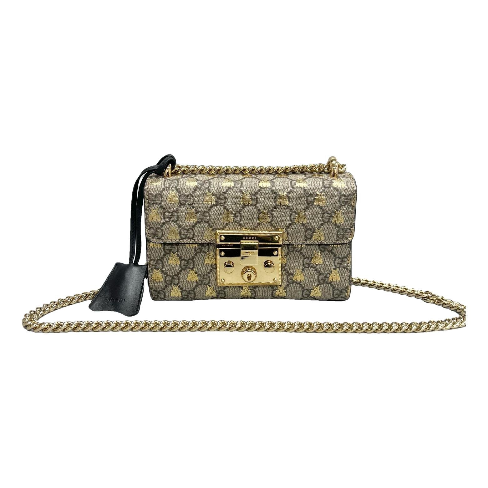 Padlock leather handbag