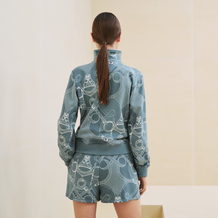 Bleu Arctique "Eperon d'Or Bandana" Sweatshirt