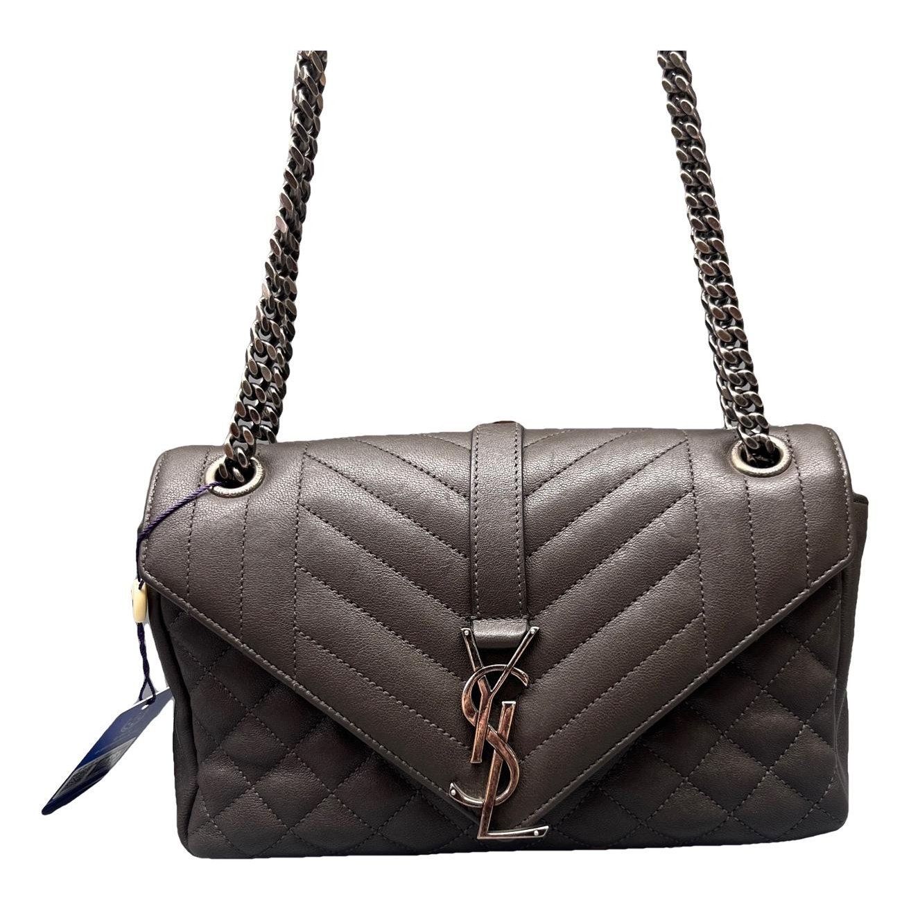 Envelope leather handbag