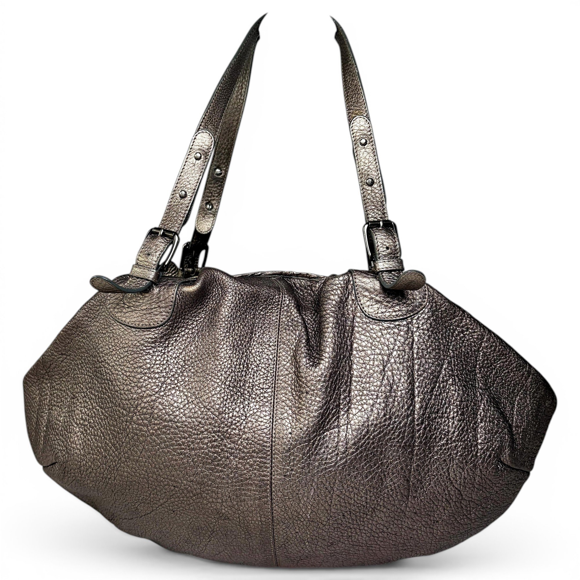 Trunk leather handbag